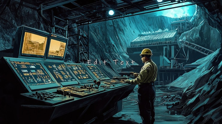 PSD worker operating machinery in an underground mine