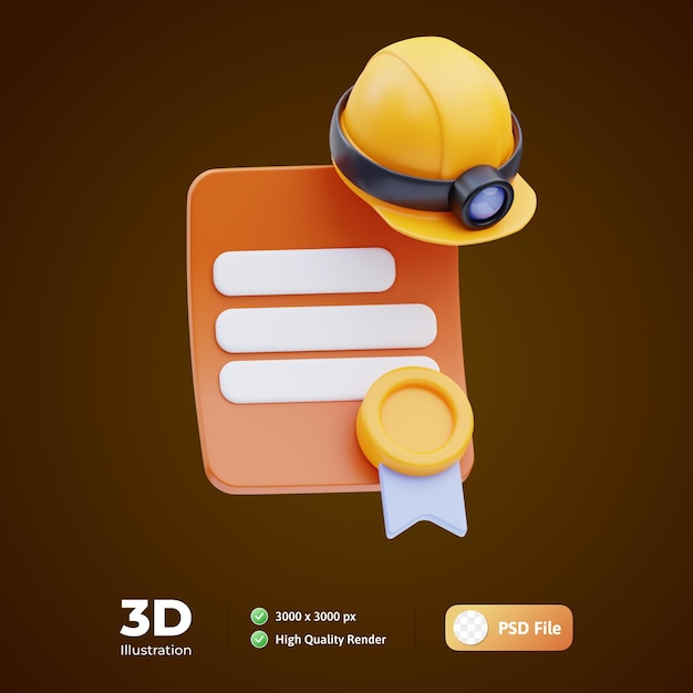 Worker's appreciation 3d illustration