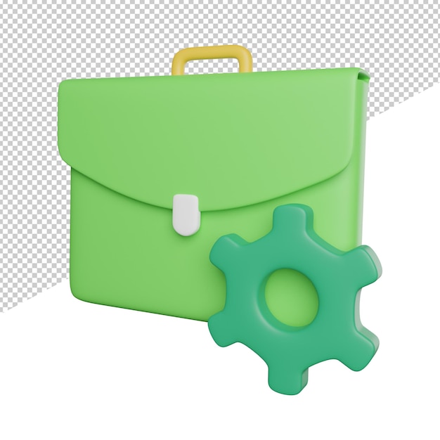 Working condition time side view 3d rendering icon illustration on transparent background