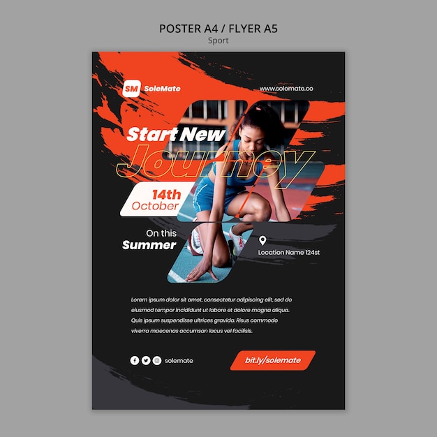 Working out concept flyer template