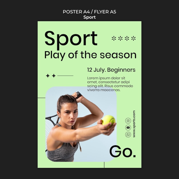 Working out concept flyer template