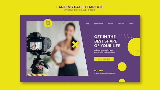 workout challenge web template