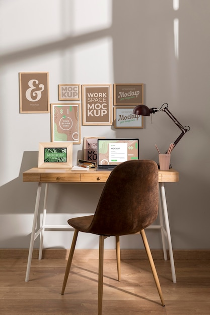 PSD workplace mockup with devices