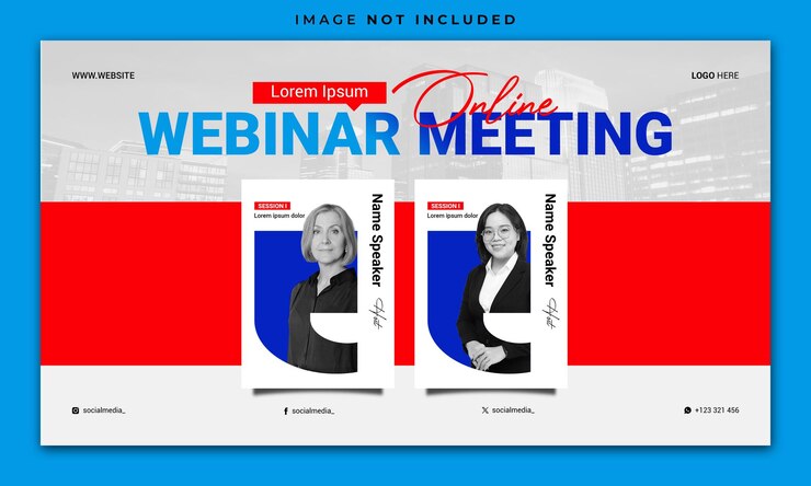 PSD workshop webinar social media banner template