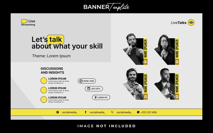 PSD workshop webinar social media banner template