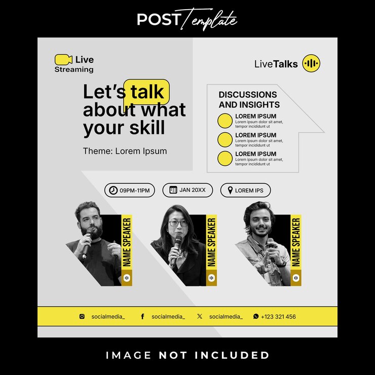 PSD workshop webinar social media post template