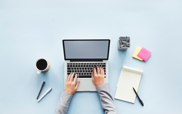 workspace with computer
