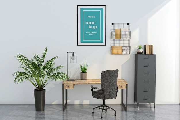 Workstation Frame and Screen Mockup