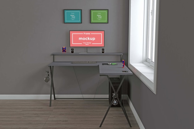 Workstation Frame and Screen Mockup