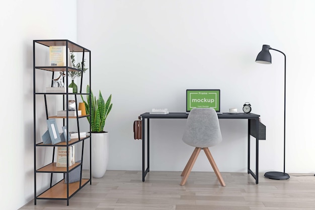 workstation frame and screen mockup