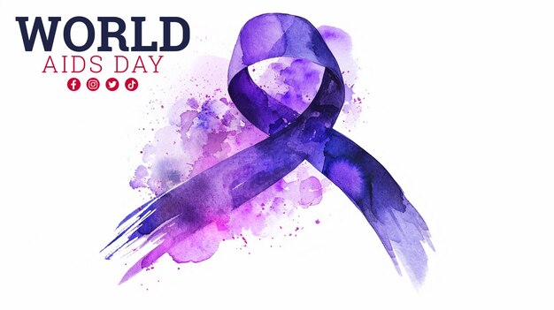 PSD world aids day background template