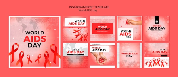 PSD world aids day template design