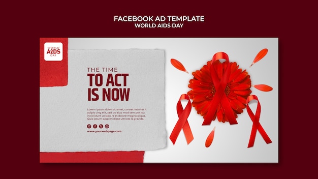 PSD world aids day template design