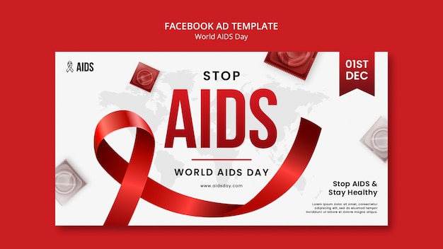 PSD world aids day template design