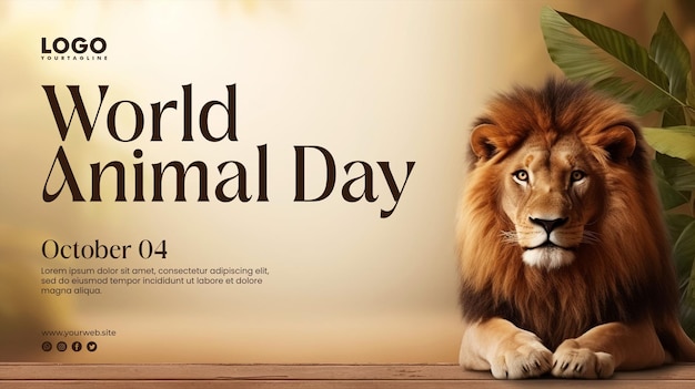 world animal day background