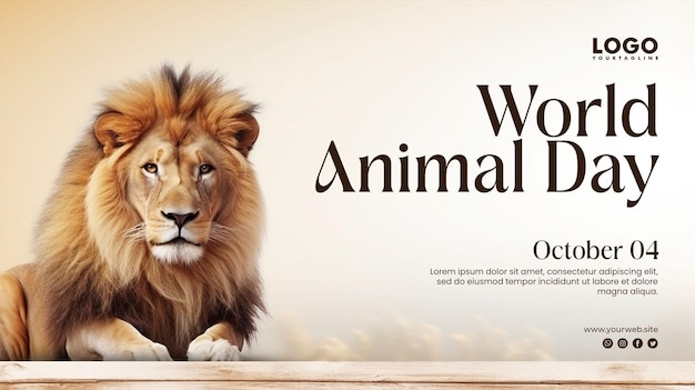 PSD world animal day background