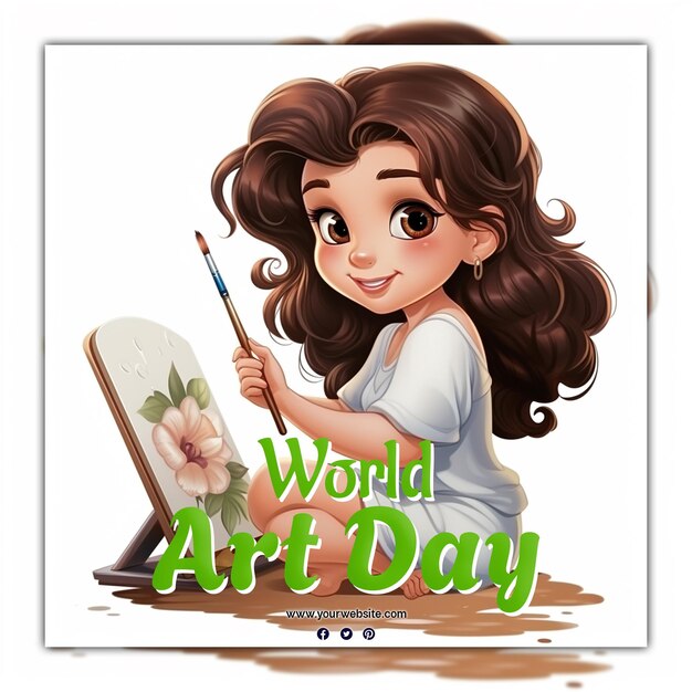 World art day background