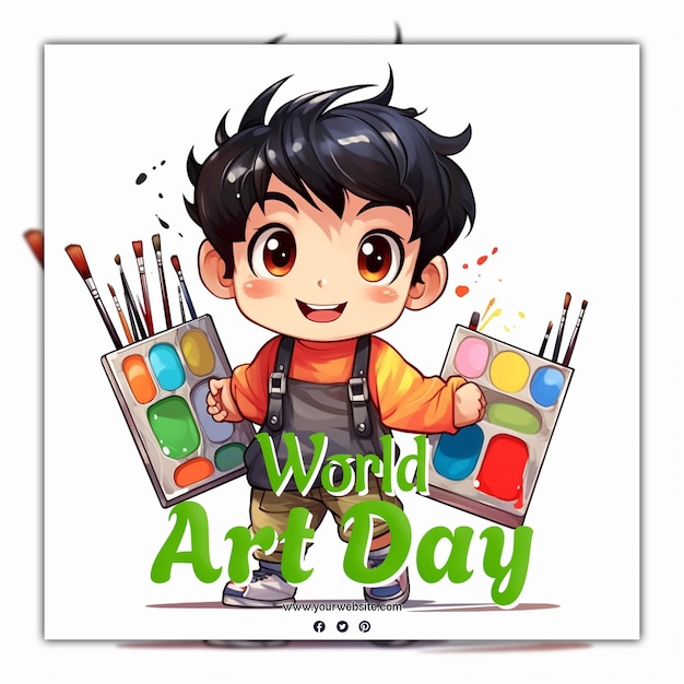 World art day background