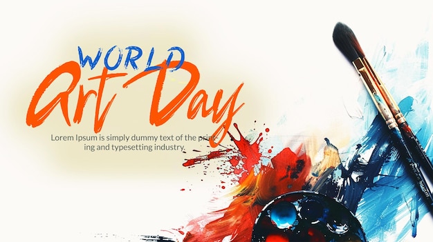 PSD world art day background