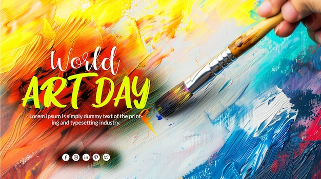 World art day banner or poster