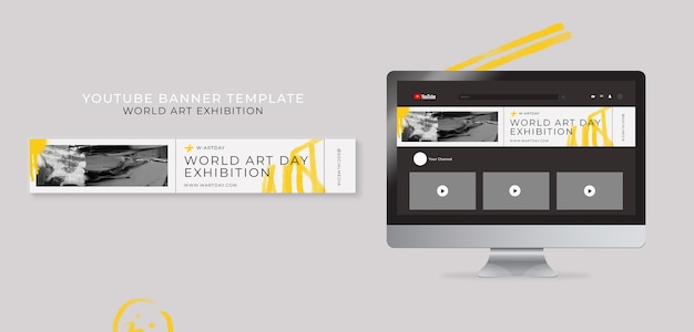 World art day celebration youtube banner