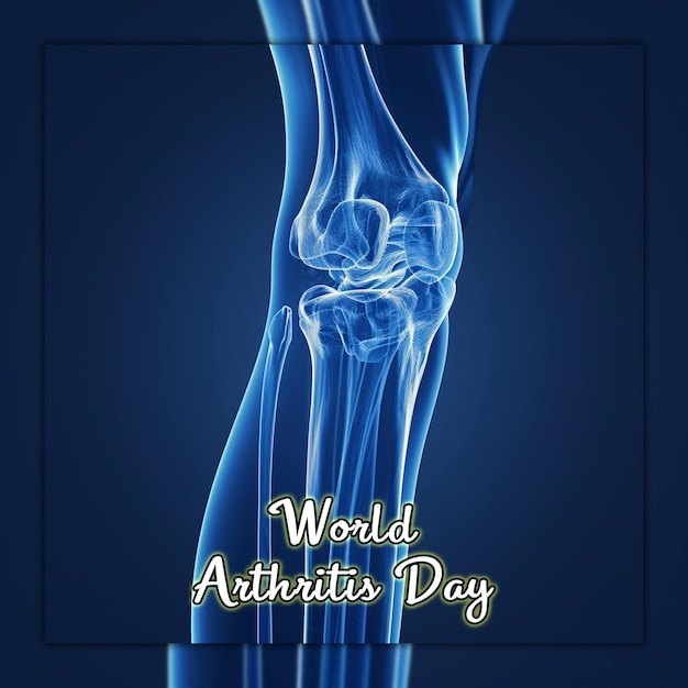 PSD Всемирный день артрита: фон дня здоровья для дизайна постов в социальных сетях