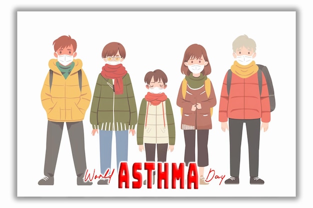 World asthma day pneumonia day realistic concept with healthy lung background