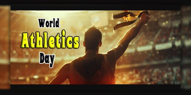 PSD world athletics day national sports day background