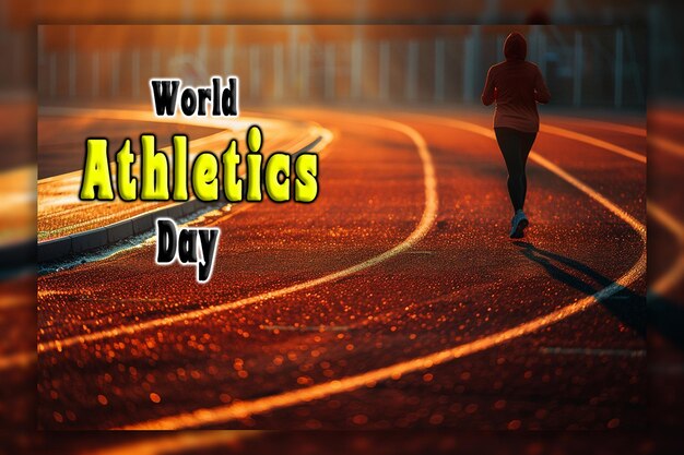 PSD world athletics day national sports day background