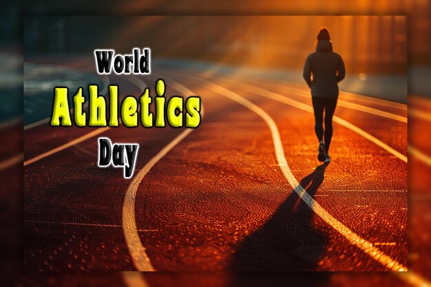 PSD world athletics day national sports day background