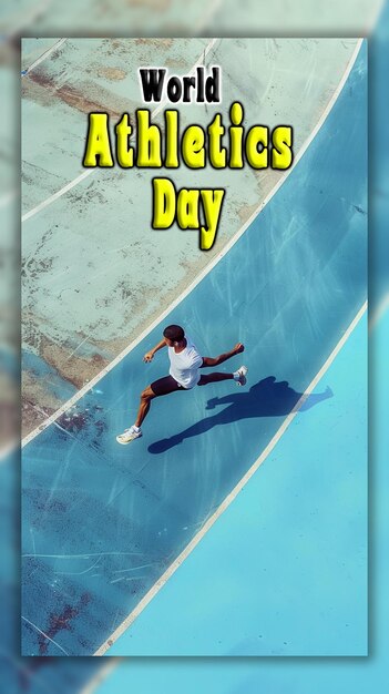 PSD world athletics day national sports day background