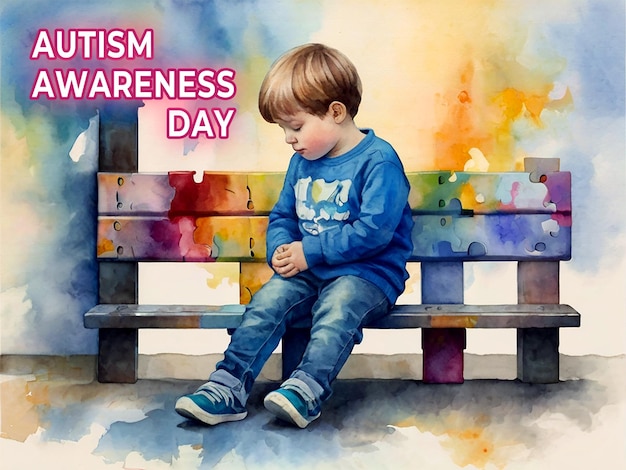 PSD world autism awareness day background