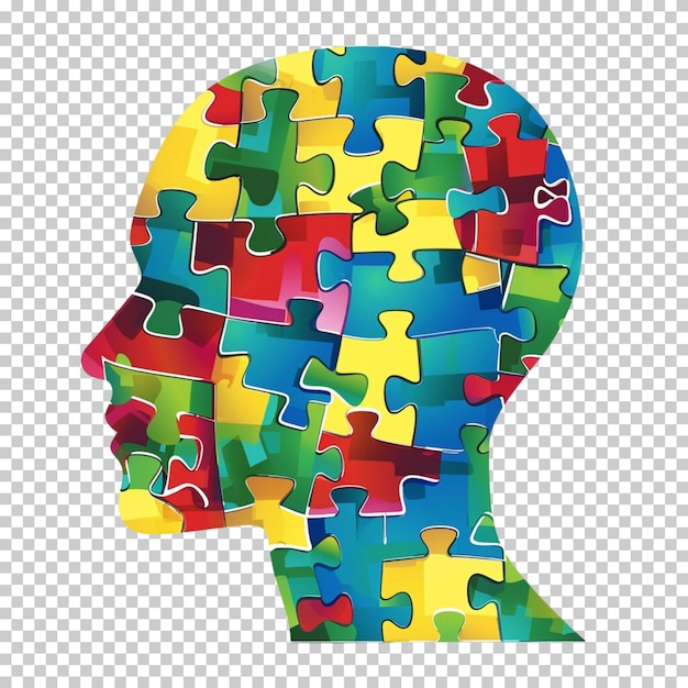 World autism awareness day with puzzle pieces health care awareness campaign isolated background