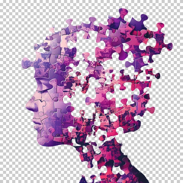 PSD world autism awareness day with puzzle pieces health care awareness campaign isolated background