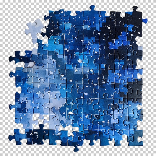 PSD giornata mondiale della consapevolezza dell'autismo con pezzi del puzzle campagna di consapevolezza sanitaria sfondo isolato