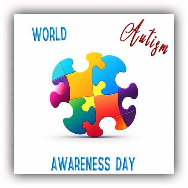 PSD world autism awareness day with puzzle pieces