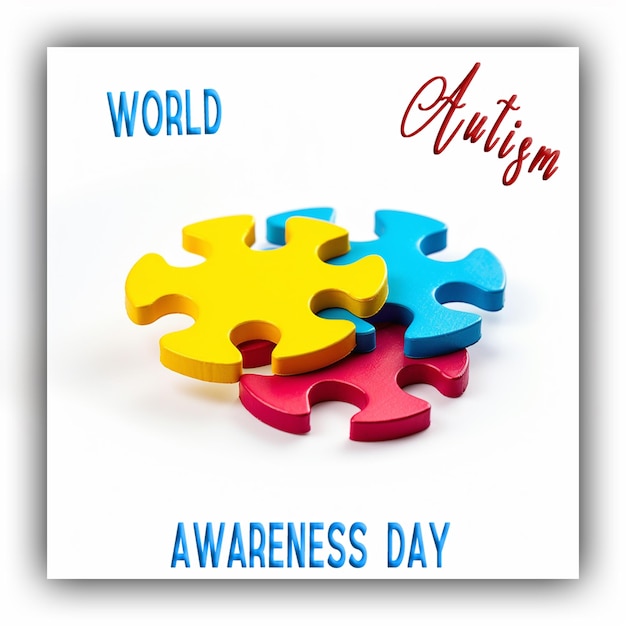 PSD world autism awareness day with puzzle pieces