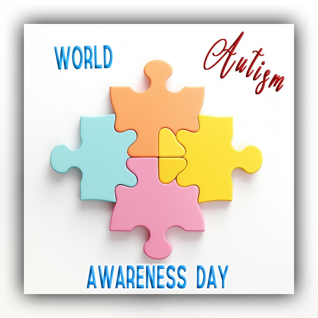 PSD world autism awareness day with puzzle pieces