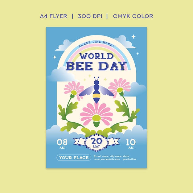 World bee day flyer