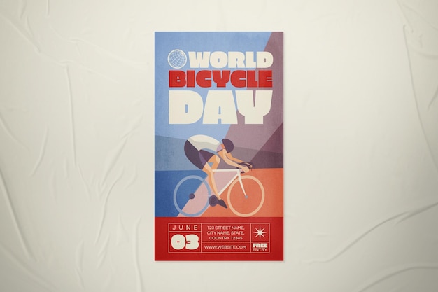 Storia di instagram della giornata mondiale della bicicletta