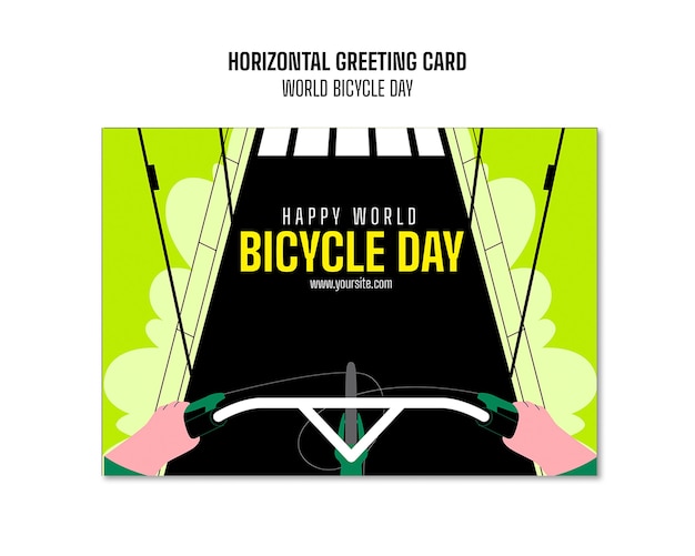 PSD world bicycle day template design