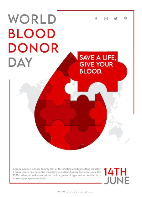 PSD world blood donor day design