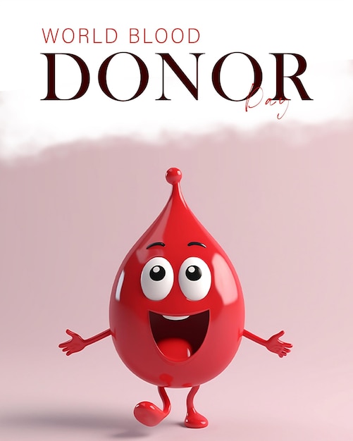 PSD world blood donor day poster concept