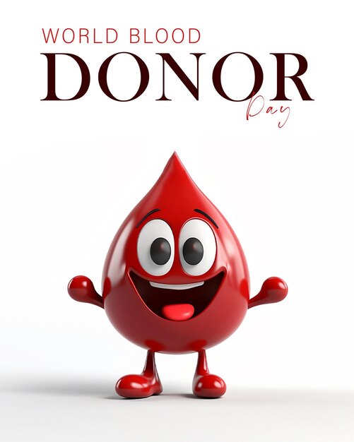 PSD world blood donor day poster concept