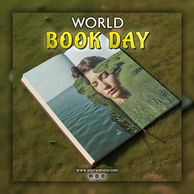 PSD background della giornata mondiale del libro