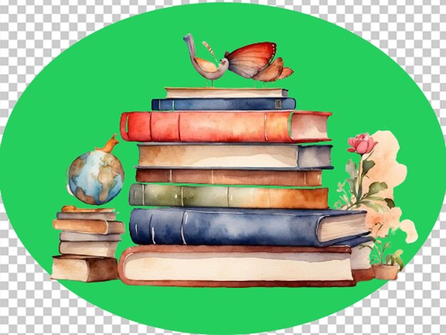 PSD world book day concept illustration on white background