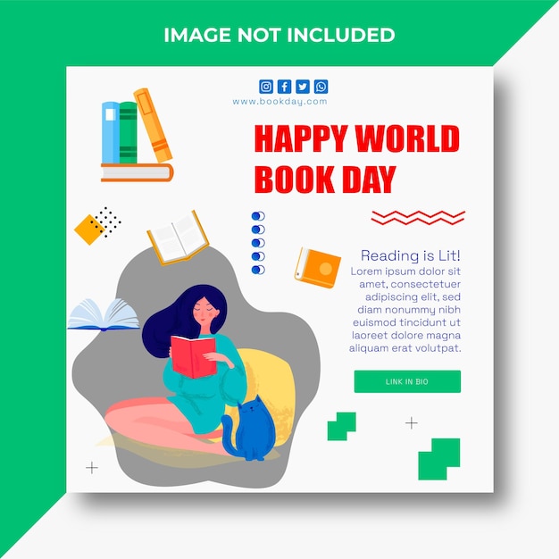 PSD world book day eps psd