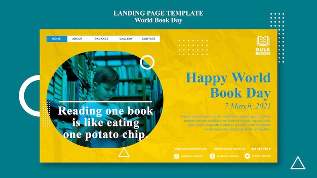 PSD world book day event web template