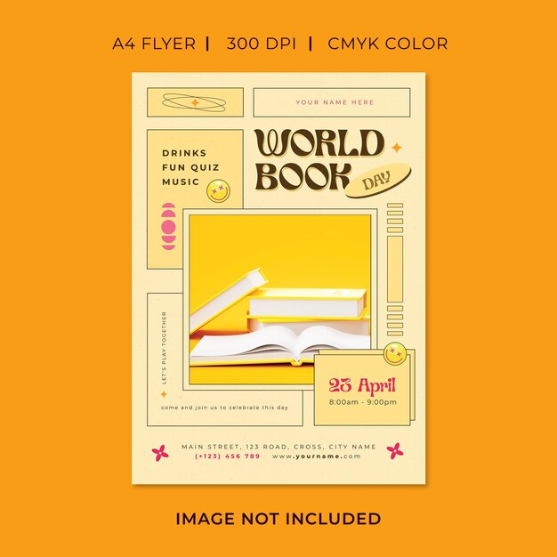 PSD world book day flyer