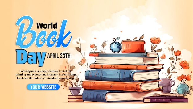PSD world book day social media banner
